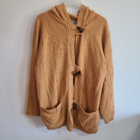 Avon Celli Italy Women's Cardigan Cashmere Sweater Size 44 Vintage Orange - Picture 3 of 11